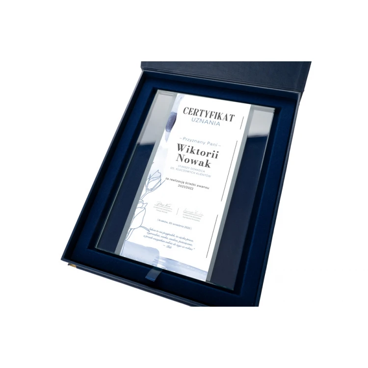 Glass Diploma - Recognition Certificate - UV Print - DUV072