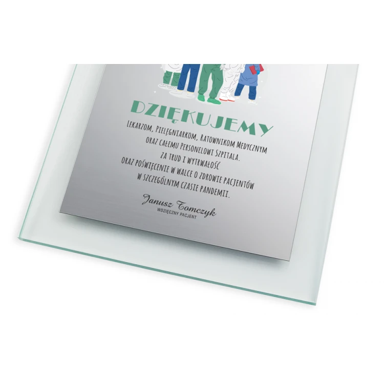 Glass Diploma for Doctor - Vertical - Colorful UV Print - DUV050