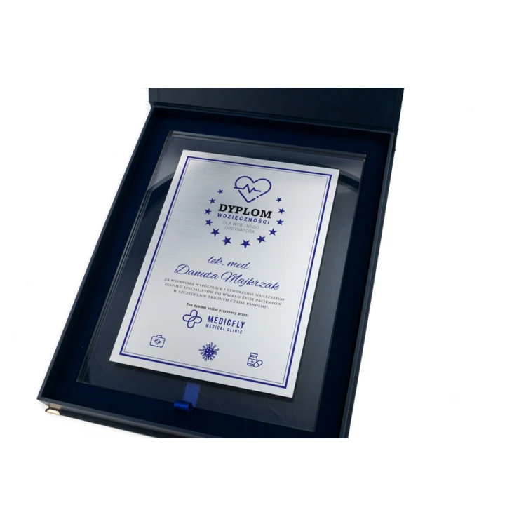 Glass Diploma for Doctor - Vertical - Colorful UV Print - DUV051