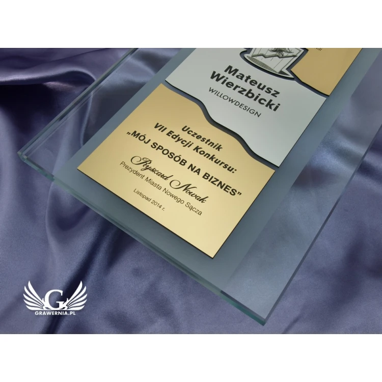 GLASS DIPLOMA - DSZ001 - Certificate, Appreciation, Distinction