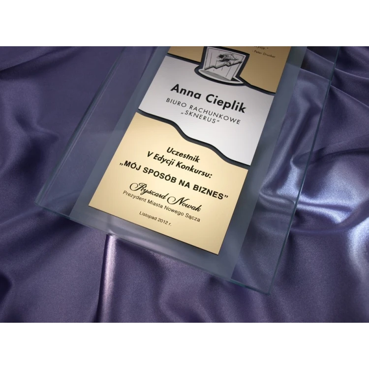 GLASS DIPLOMA - DSZ001 - Certificate, Appreciation, Distinction