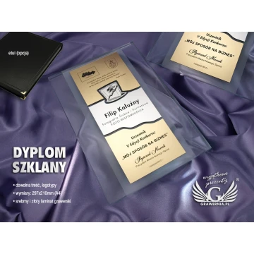 GLASS DIPLOMA - DSZ001 - Certificate, Appreciation, Distinction