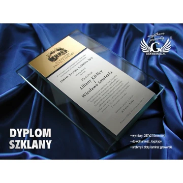 GLASS DIPLOMA - DSZ006 - Certificate, Appreciation, Distinction