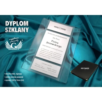 GLASS DIPLOMA - DSZ012 - Certificate, Appreciation, Distinction