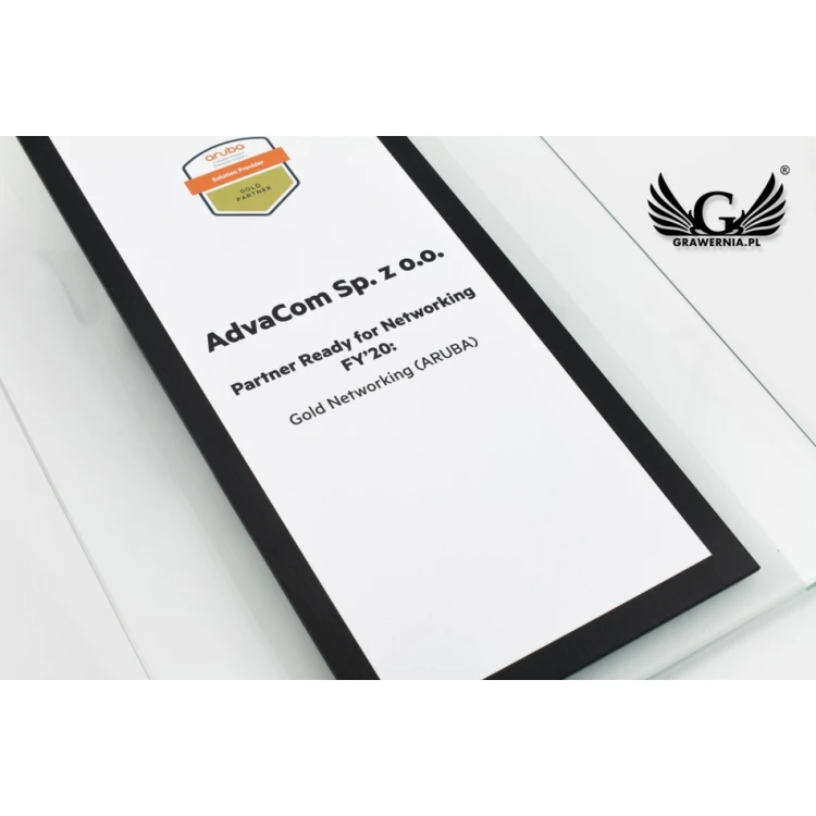 Glass Diploma - Gold Partner - UV Print - DUV045
