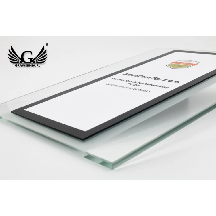 Glass Diploma - Gold Partner - UV Print - DUV045