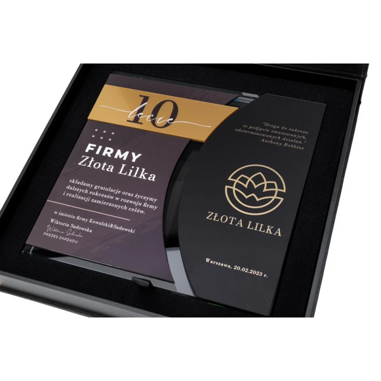 Glass Diploma - Company Anniversary - Square - Colorful UV Print - DUV079