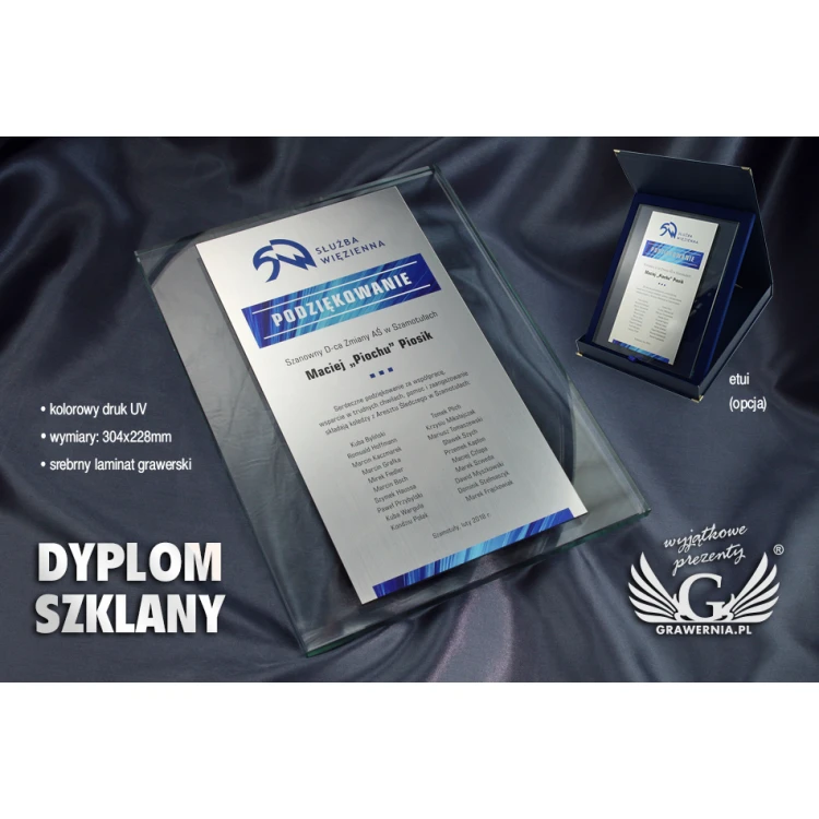 GLASS DIPLOMA - COLOUR UV PRINT - DUV025