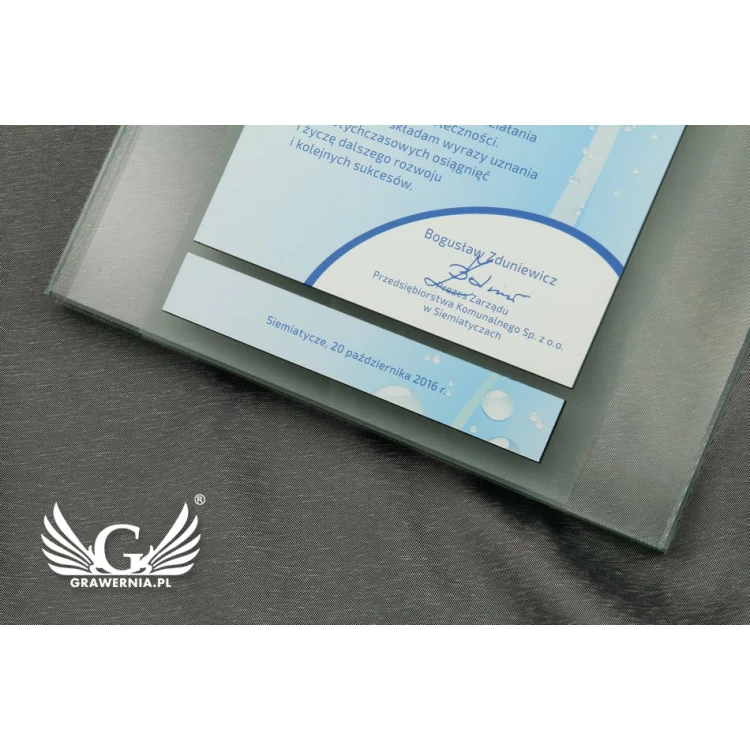Glass Diploma - UV Color Print - DUV010