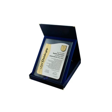GLASS DIPLOMA - CONGRATULATORY LETTER - DSZ051