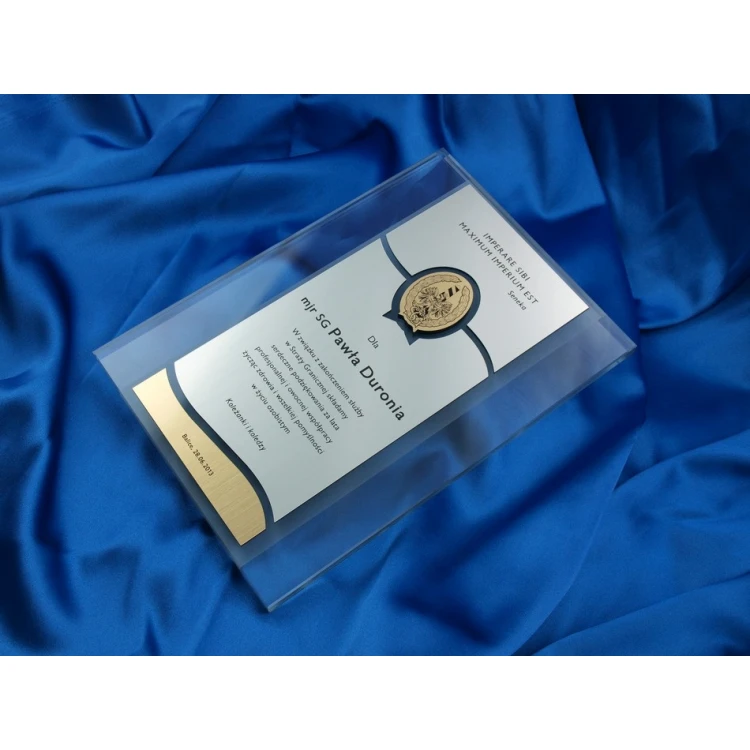 GLASS DIPLOMA - appreciation for years of cooperation - DSZ025 - vertical