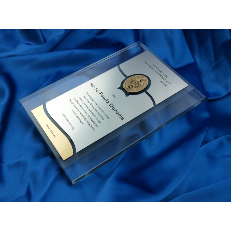 GLASS DIPLOMA - appreciation for years of cooperation - DSZ025 - vertical