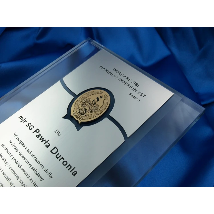 GLASS DIPLOMA - appreciation for years of cooperation - DSZ025 - vertical