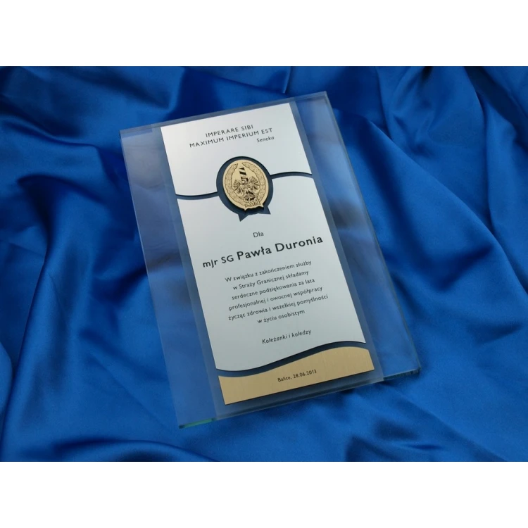 GLASS DIPLOMA - appreciation for years of cooperation - DSZ025 - vertical