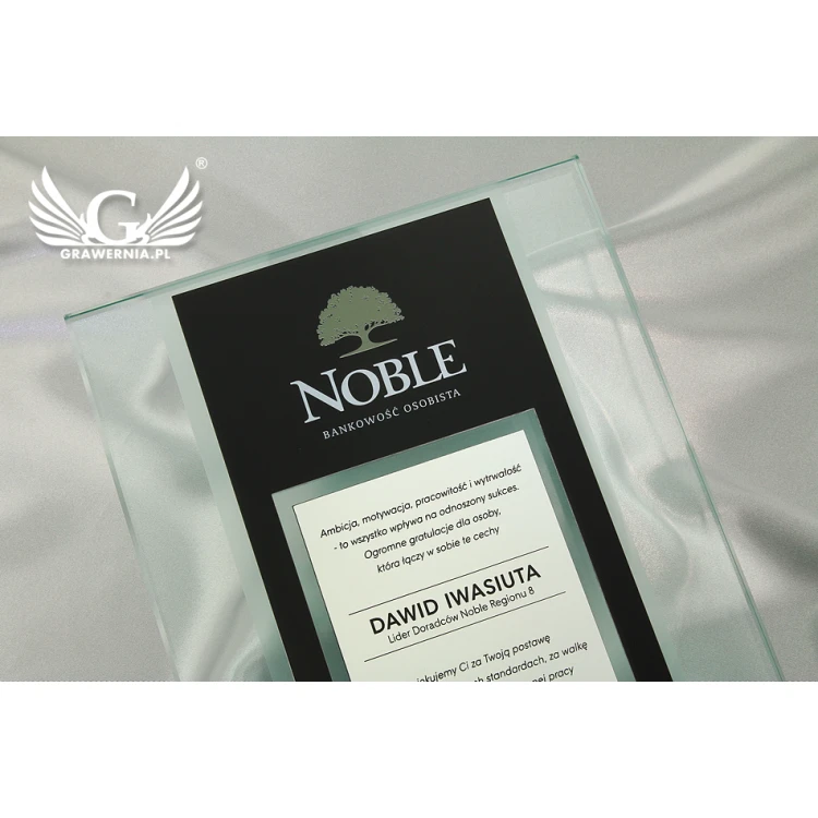 Glass Diploma - Appreciation for Cooperation - UV Print - DUV019