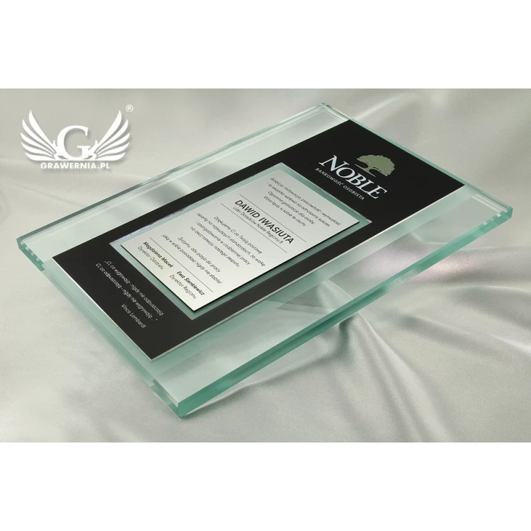Glass Diploma - Appreciation for Cooperation - UV Print - DUV019