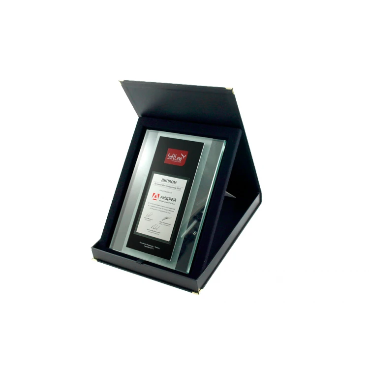 Glass Diploma - Appreciation for Cooperation - UV Print - DUV019