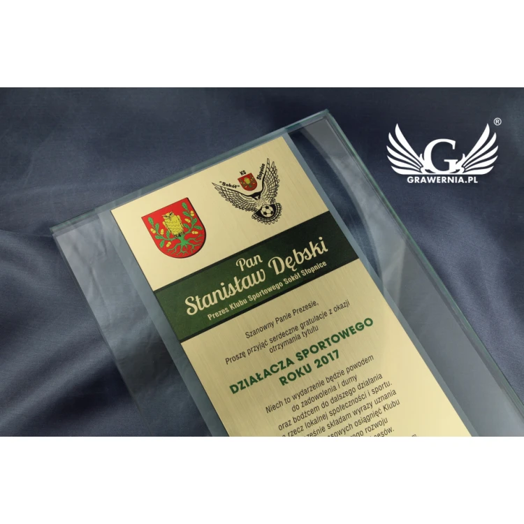 Glass Diploma - Appreciation for Cooperation - UV Print - DUV026
