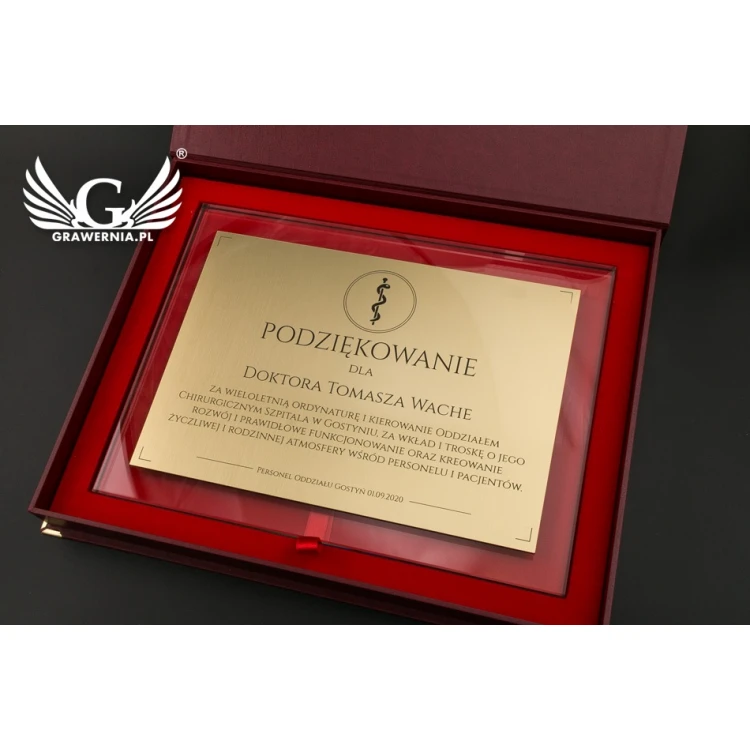 Glass Diploma - Thank You - Laser Engraving - DSZ053