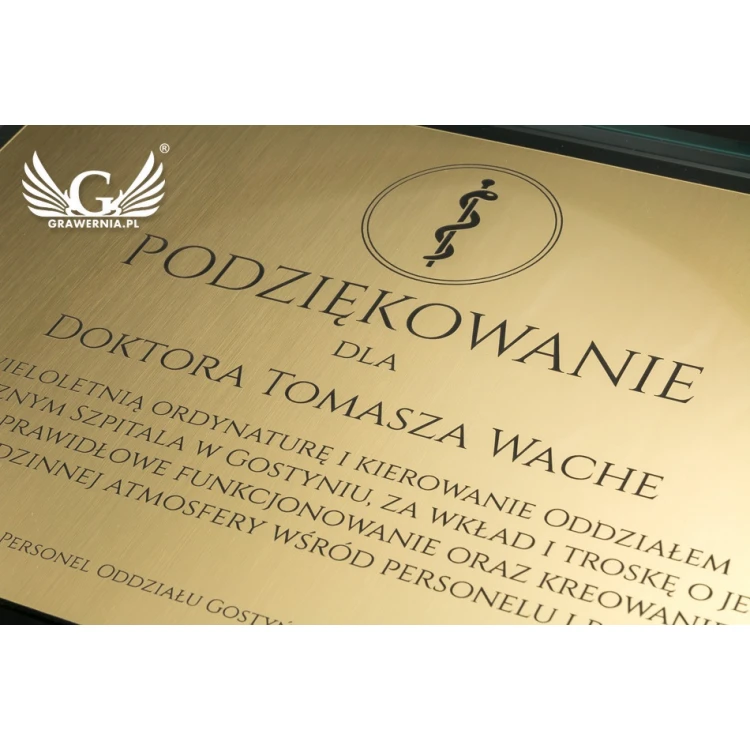 Glass Diploma - Thank You - Laser Engraving - DSZ053