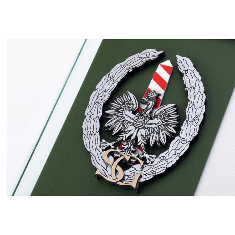 Glass Diploma - Appreciation for Work in the Border Guard - Horizontal - Colorful UV Print - DUV073