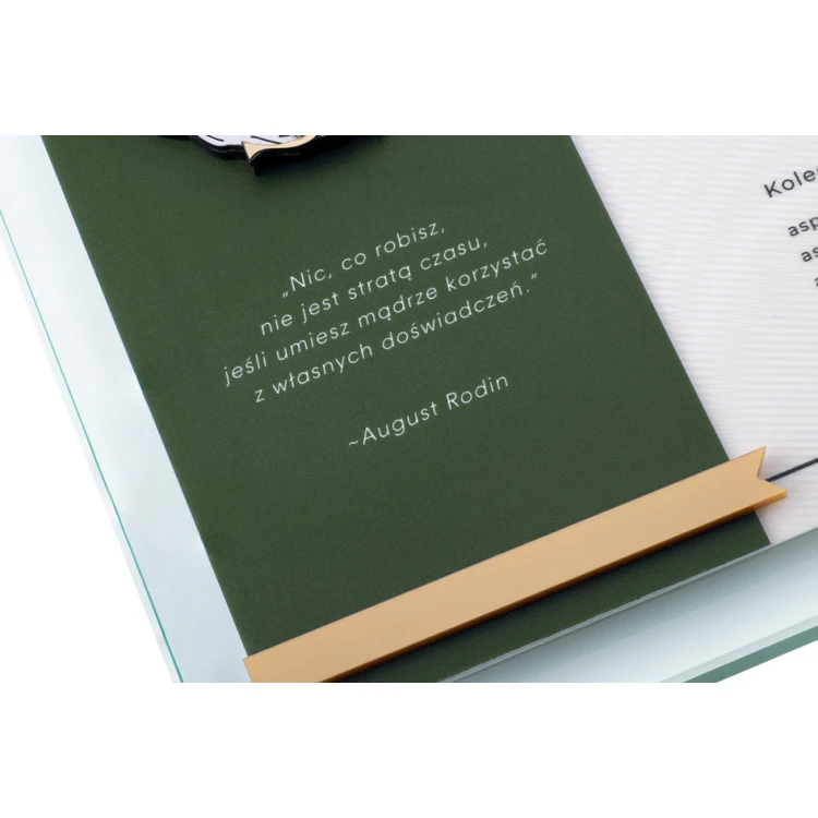 Glass Diploma - Appreciation for Work in the Border Guard - Horizontal - Colorful UV Print - DUV073