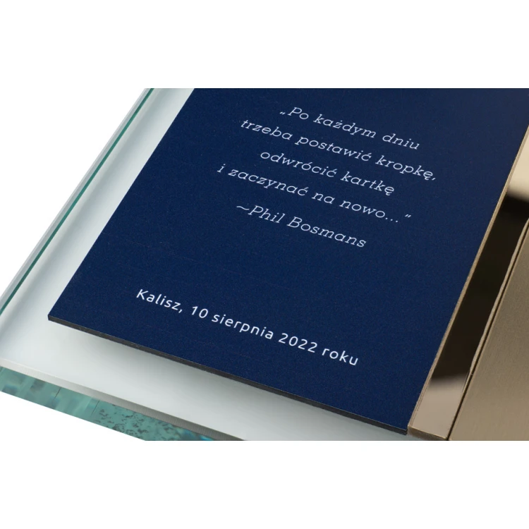Glass Diploma - Appreciation for Work in the Border Guard - Horizontal - Colorful UV Print - DUV075