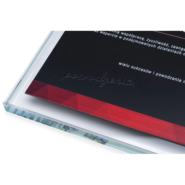 Glass Diploma - Thank You - Square - Colorful UV Print - DUV080