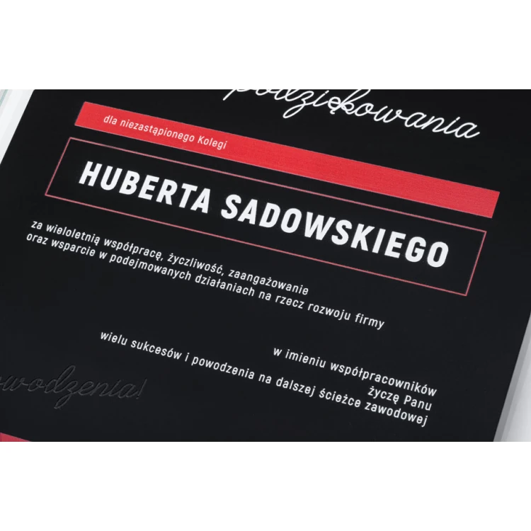 Glass Diploma - Thank You - Square - Colorful UV Print - DUV080