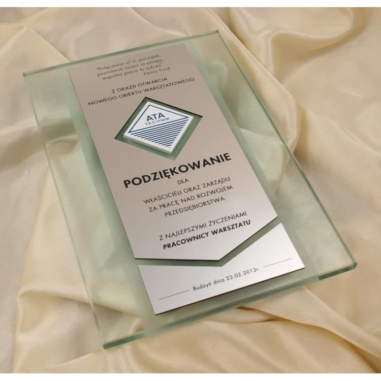 GLASS DIPLOMA - DSZ008 - Certificate, Appreciation, Distinction