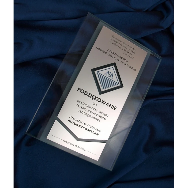 GLASS DIPLOMA - DSZ008 - Certificate, Appreciation, Distinction