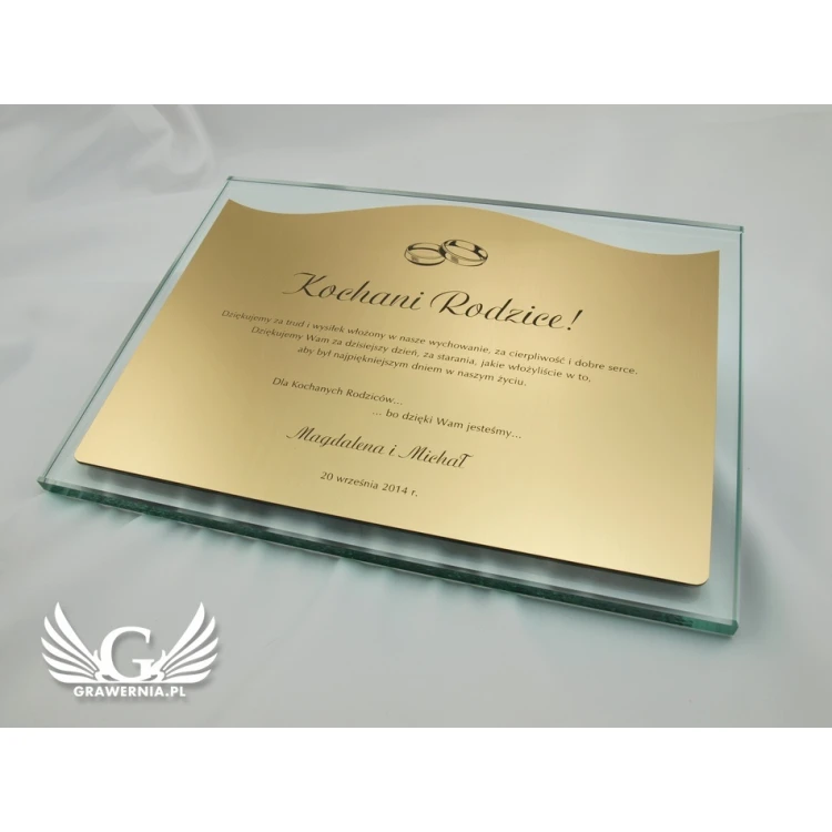 THANK YOU FOR PARENTS - GLASS DIPLOMA in CASE - DSZ037 - horizontal