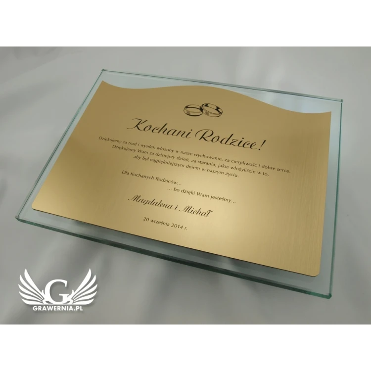 THANK YOU FOR PARENTS - GLASS DIPLOMA in CASE - DSZ037 - horizontal
