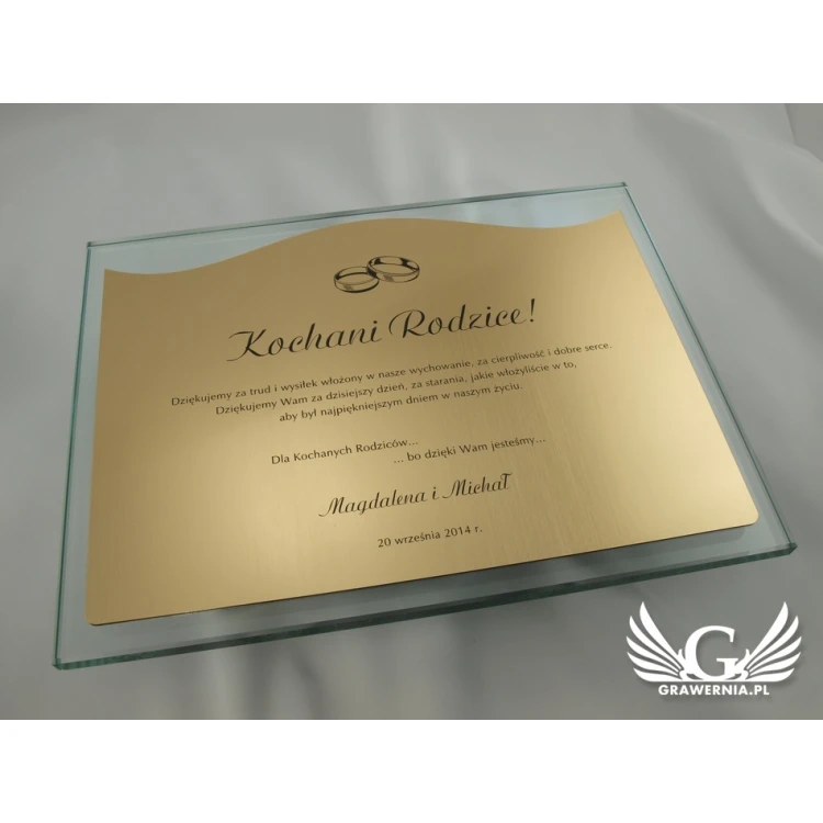THANK YOU FOR PARENTS - GLASS DIPLOMA in CASE - DSZ037 - horizontal