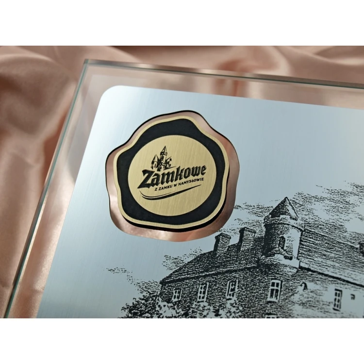 GLASS DIPLOMA with photo engraving or any drawing - DSZ024 - horizontal
