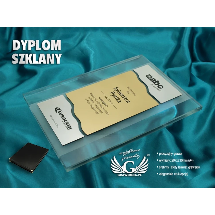 GLASS DIPLOMA - DISTINCTION - DSZ035 - vertical