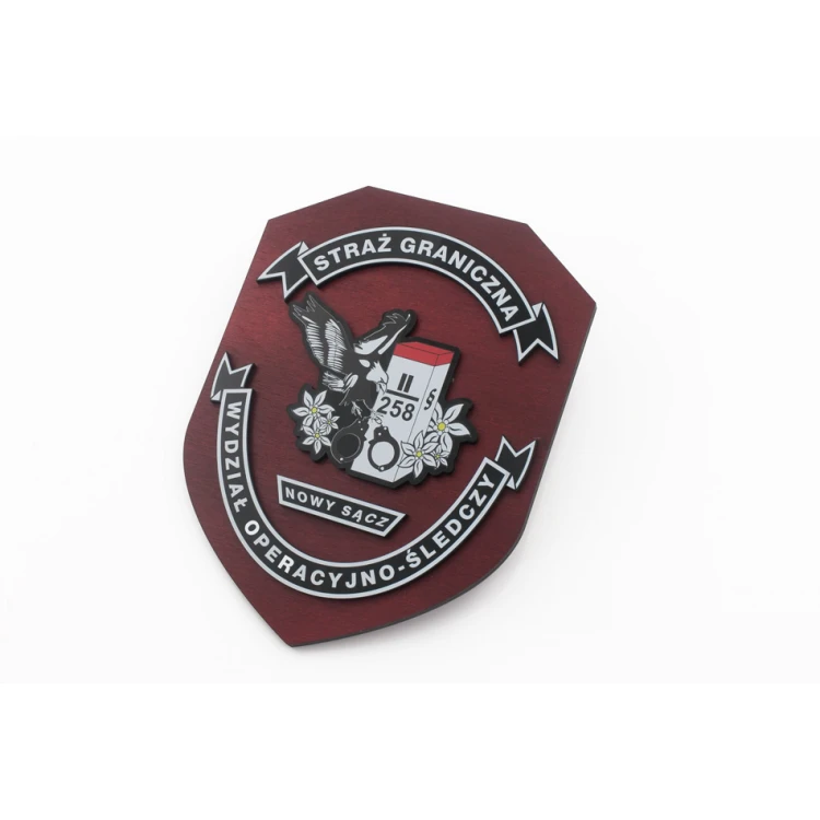 Diploma Shield for Border Guard with Convex Elements size 140x185mm - DS040