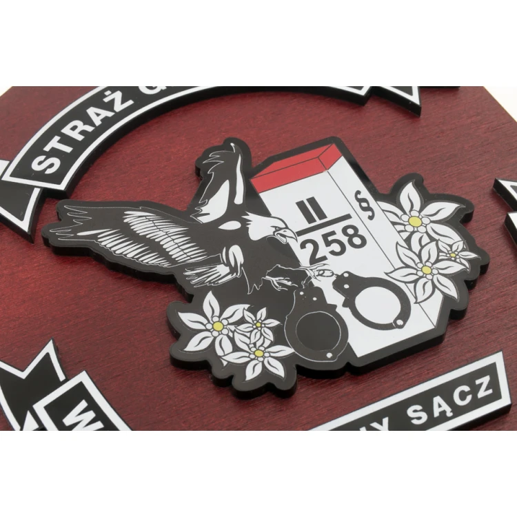 Diploma Shield for Border Guard with Convex Elements size 140x185mm - DS040