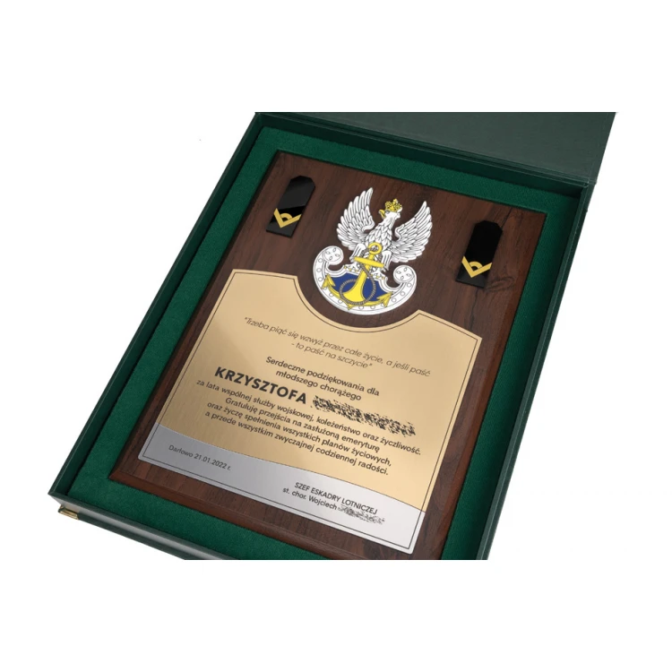 Acknowledgement Diploma for Standard-Bearer - Colorful UV Print and Embossed Logo - DUV063