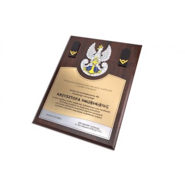 Acknowledgement Diploma for Standard-Bearer - Colorful UV Print and Embossed Logo - DUV063