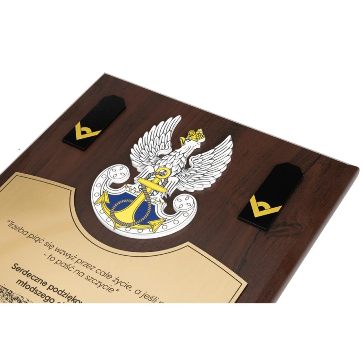 Acknowledgement Diploma for Standard-Bearer - Colorful UV Print and Embossed Logo - DUV063
