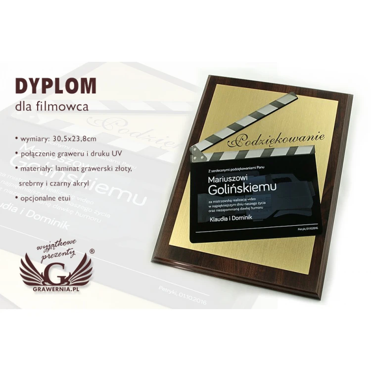 RECOGNITION DIPLOMA FOR FILMMAKER - DUV013