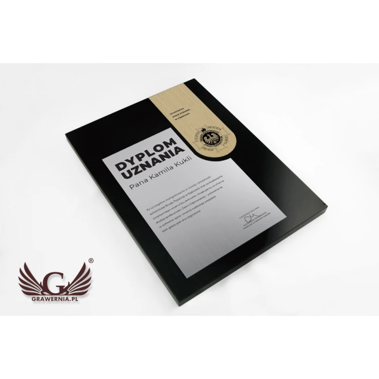 Exclusive Black Recognition Diploma - dimensions: 400x300mm - DS019