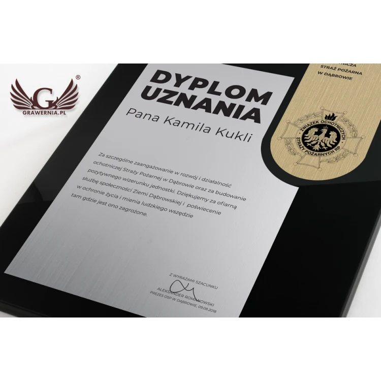 Exclusive Black Recognition Diploma - dimensions: 400x300mm - DS019