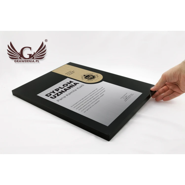 Exclusive Black Recognition Diploma - dimensions: 400x300mm - DS019