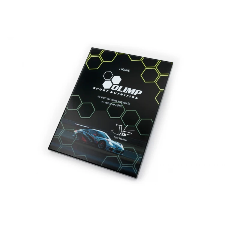 Exclusive Black Glass Recognition Diploma - dimensions: 400x300mm - DUV060