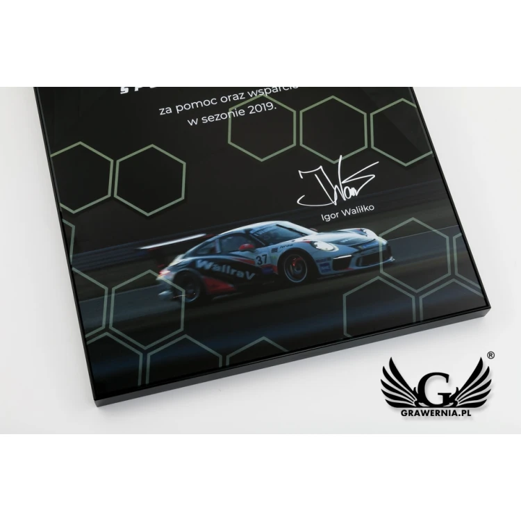 Exclusive Black Glass Recognition Diploma - dimensions: 400x300mm - DUV060