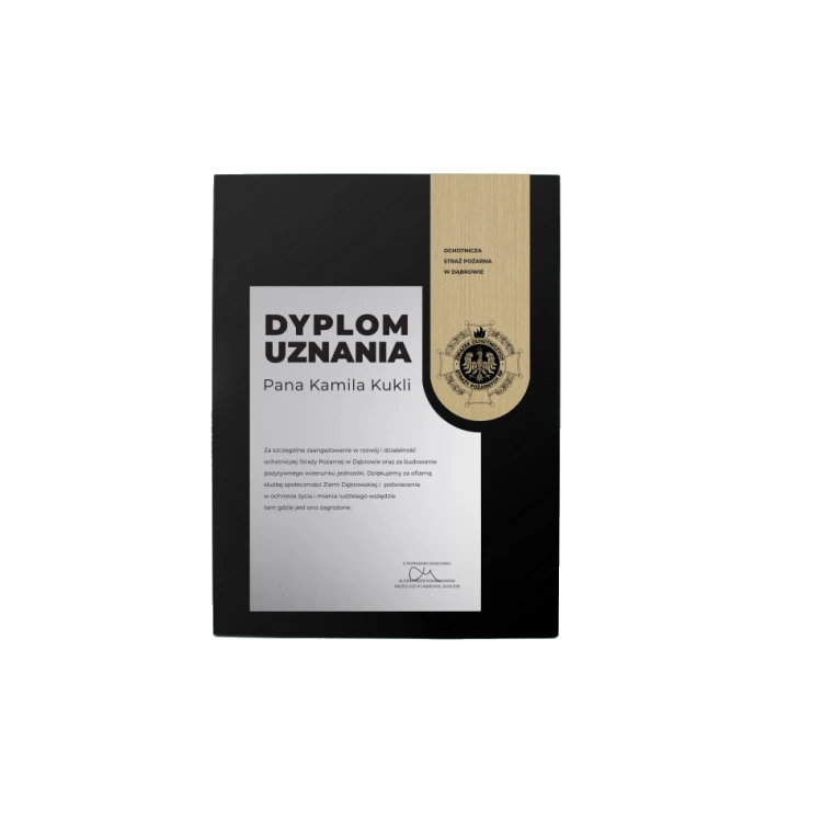 Exclusive Black Recognition Diploma - dimensions: 400x300mm - DS019