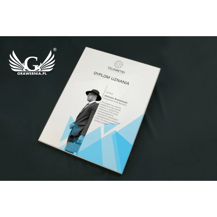 Exclusive White Recognition Diploma - dimensions: 400x300mm - DUV029