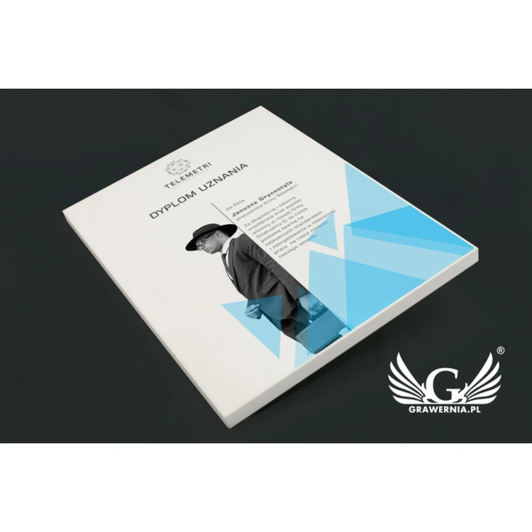 Exclusive White Recognition Diploma - dimensions: 400x300mm - DUV029